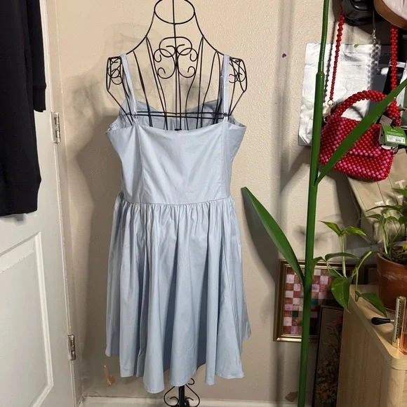 Reformation Cherrie Dress Blue sz 12 - Picture 7 of 12